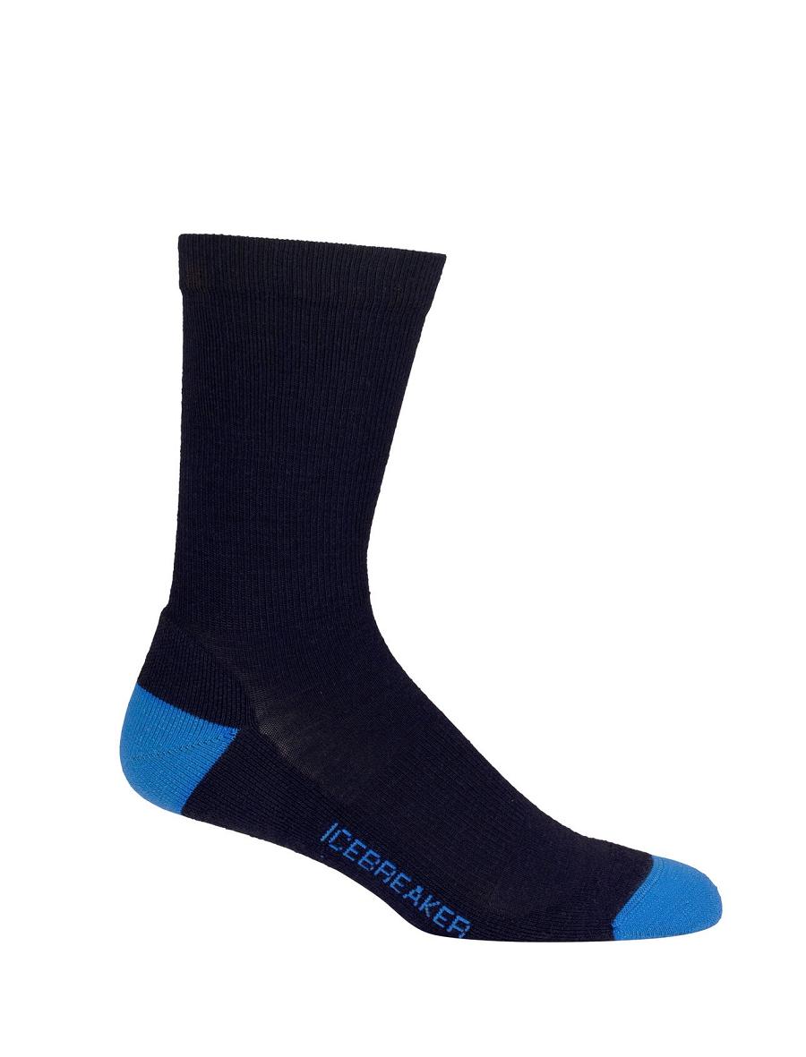 Midnight Navy / Lazurite Icebreaker Merino Lifestyle Light Crew Men's Socks | AU 1046PJJQ